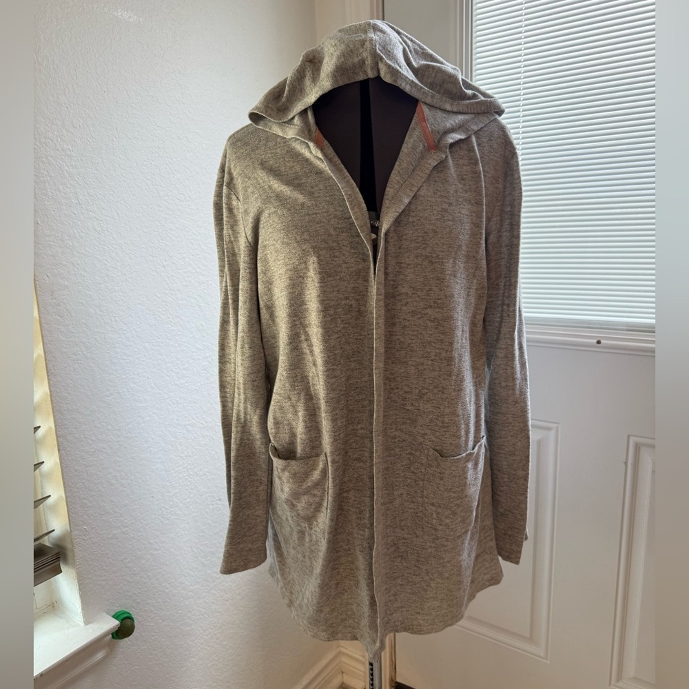 Lily White Gray Hooded Cardigan